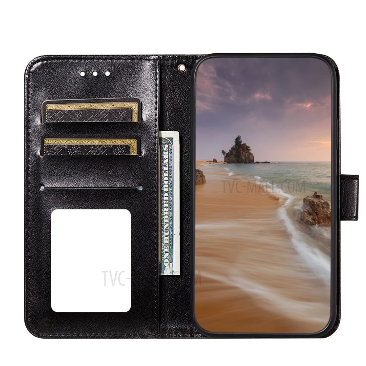 For Samsung Galaxy S21 Plus Imprinted Roses Butterfly Pattern Wallet Stand Leather Case with Strap - Black-5