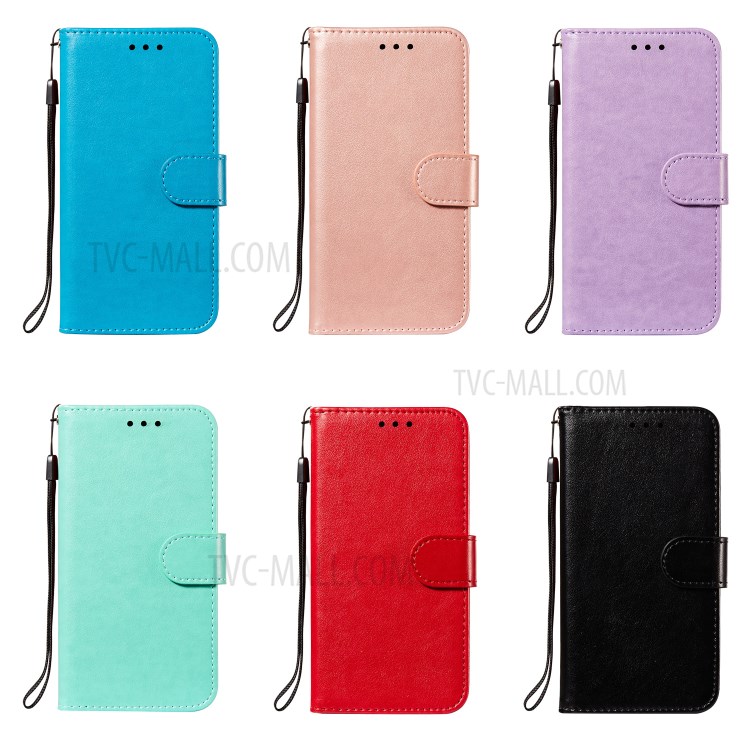 Dual-sided Magnetic Clasp Leather Wallet Stand Phone Case Shell for Samsung Galaxy A42 5G - Black-11