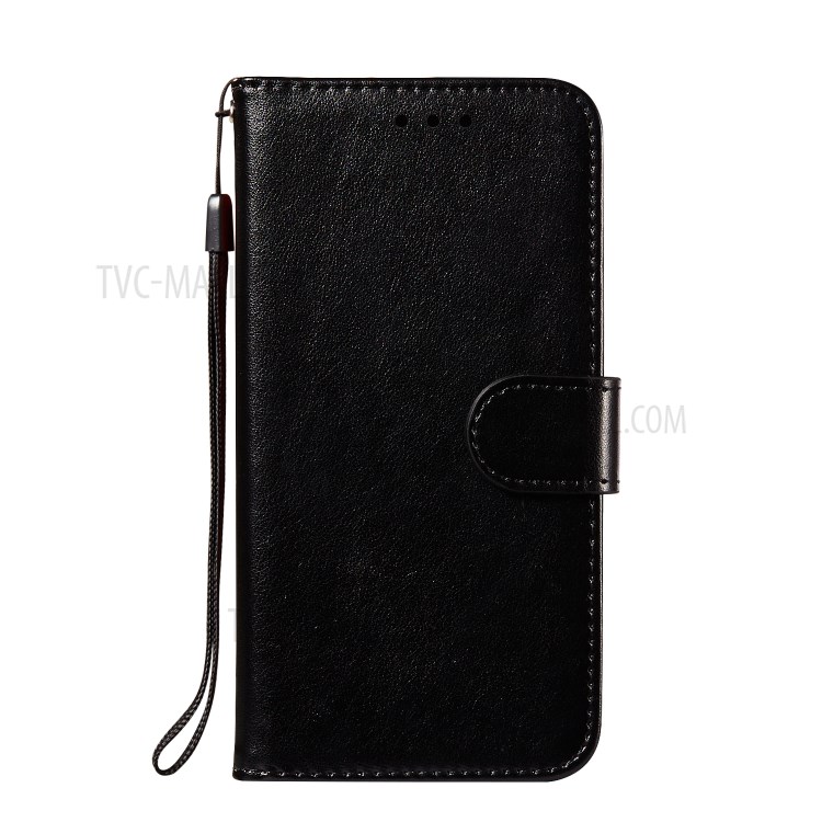 Dual-sided Magnetic Clasp Leather Wallet Stand Phone Case Shell for Samsung Galaxy A42 5G - Black-2