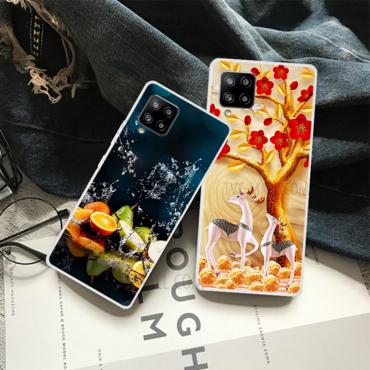Pattern Printing TPU Phone Back Case for Samsung Galaxy A42 5G - Elk-2