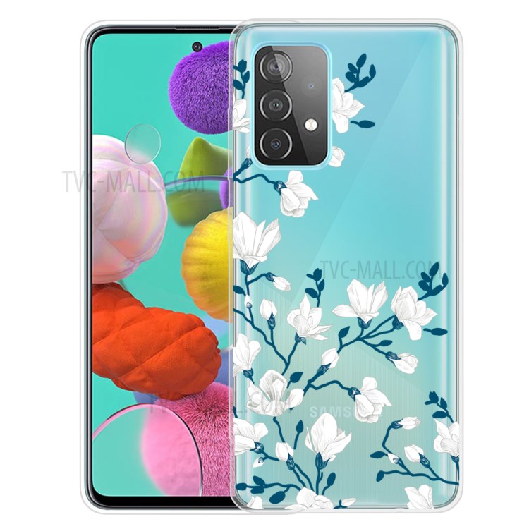 Drop Resistant Pattern Printing TPU Phone Case for Samsung Galaxy A72 5G - Flower-1