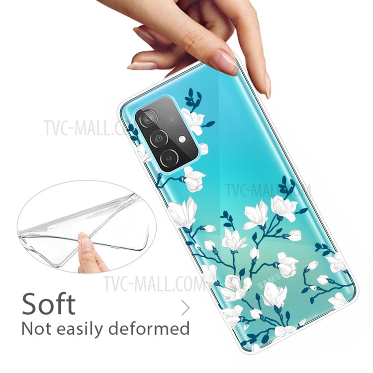Drop Resistant Pattern Printing TPU Phone Case for Samsung Galaxy A72 5G - Flower-2