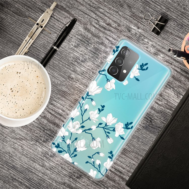 Drop Resistant Pattern Printing TPU Phone Case for Samsung Galaxy A72 5G - Flower-4