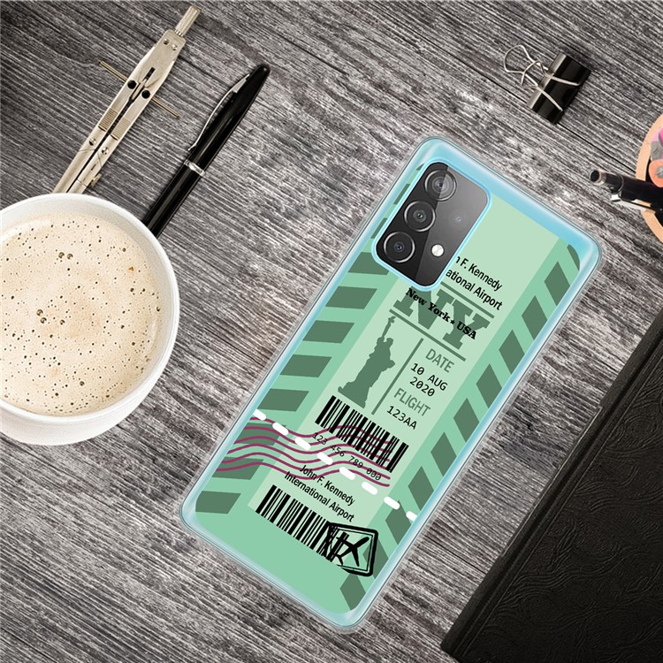 For Samsung Galaxy A32 Creative Boarding Check TPU Protector Cover - NY-4