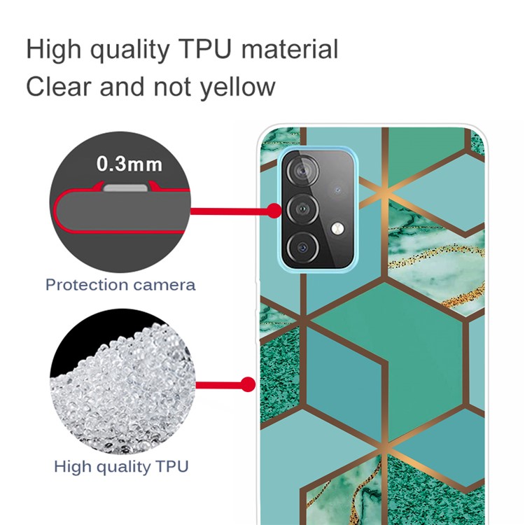 For Samsung Galaxy A32 Marble Pattern Printing TPU Protector Cover - Style A-3