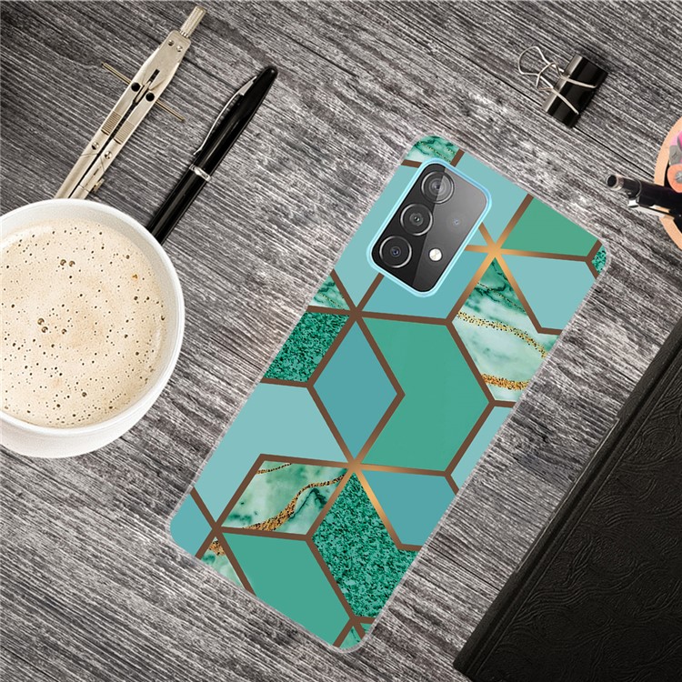 For Samsung Galaxy A32 Marble Pattern Printing TPU Protector Cover - Style A-4