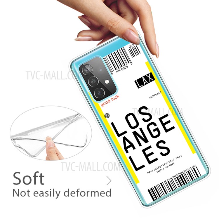 Multiple Creative Boarding Check TPU Case Protector Cover for Samsung Galaxy A72 5G - Los Angles-2