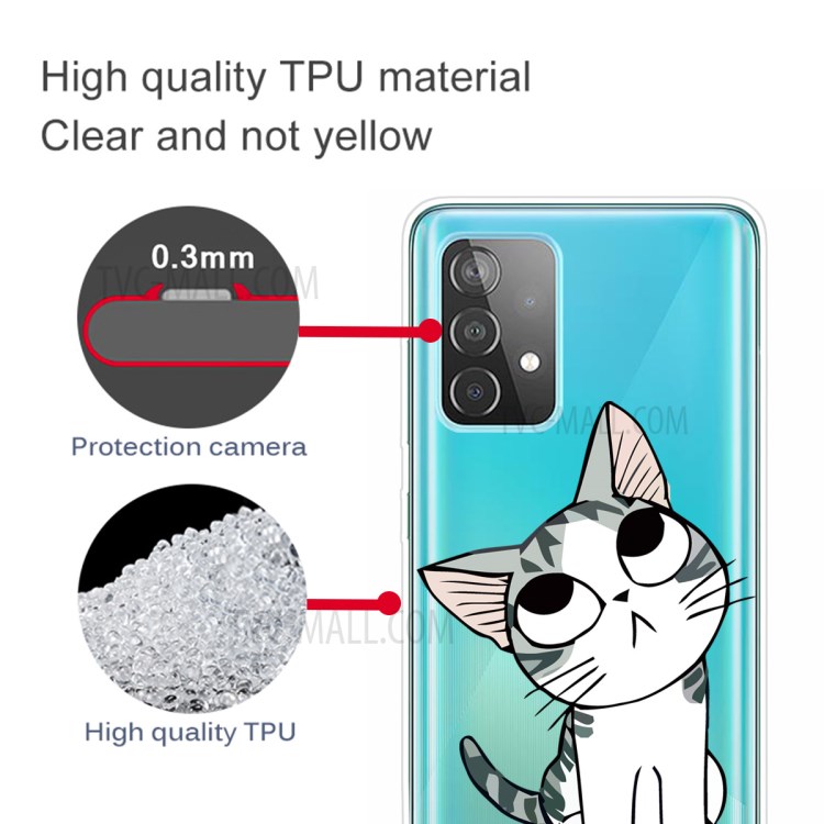 IMD Pattern TPU Phone Case Drop Resistant for Samsung Galaxy A72 5G - Cat-3