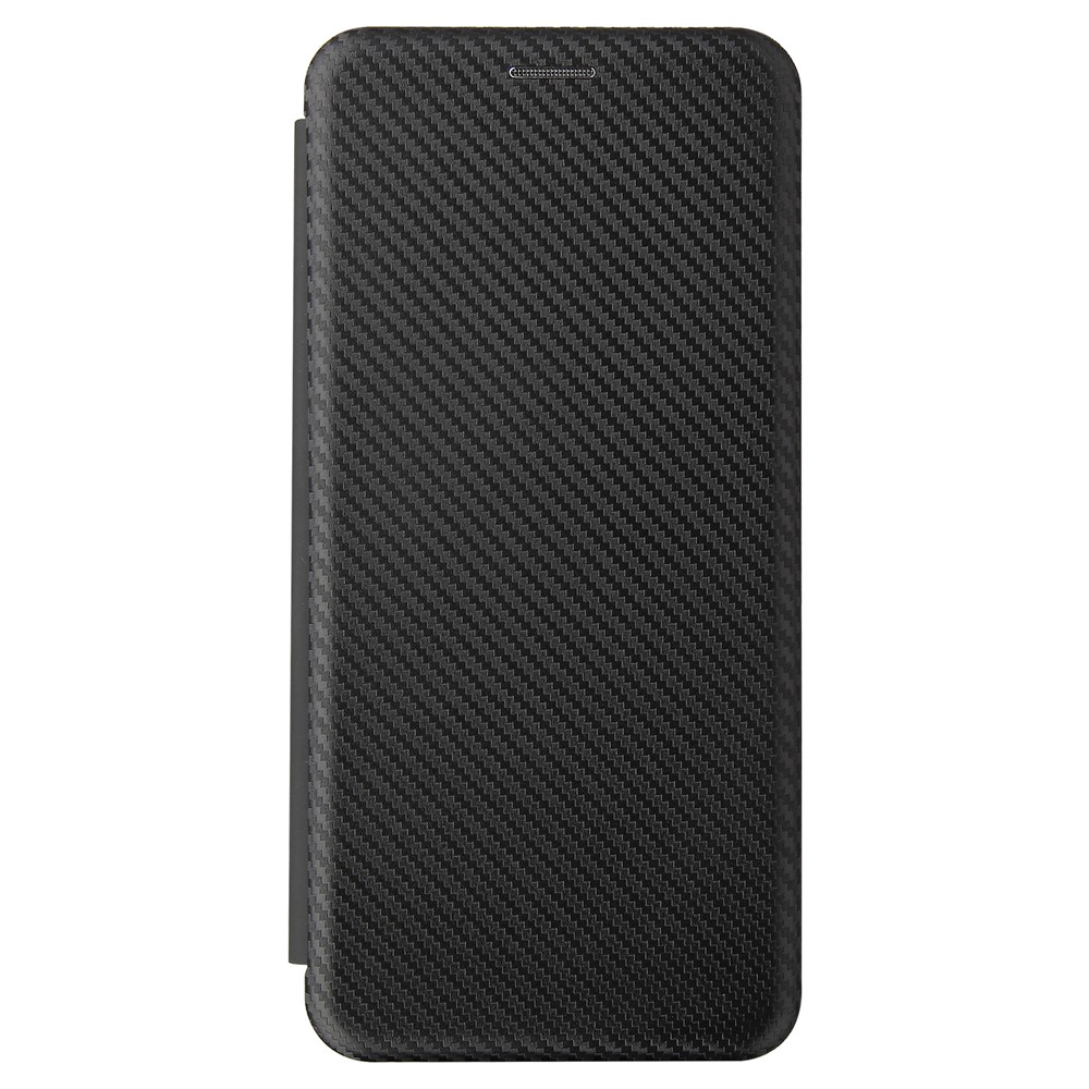 Carbon Fiber Leather Card Holder for Samsung Galaxy A72 5G Auto-absorbed Cover Case - Black-7