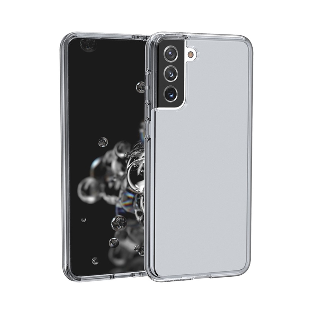 Clear Design Anti-fingerprint Case for Samsung Galaxy S21 Plus PC+TPU Combo Back Case - Black-2