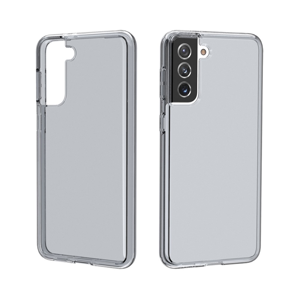 Clear Design Anti-fingerprint Case for Samsung Galaxy S21 Plus PC+TPU Combo Back Case - Black-3
