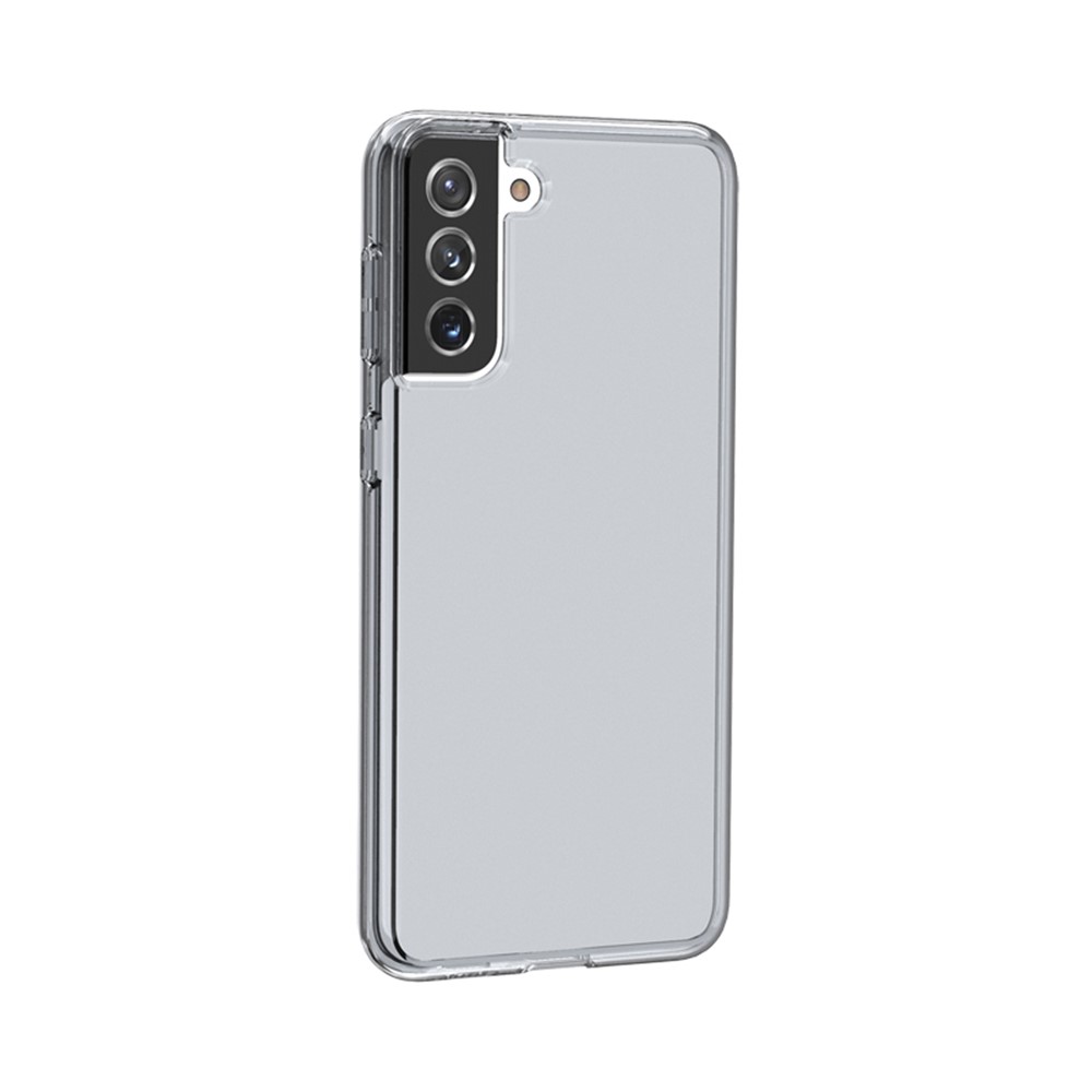 Clear Design Anti-fingerprint Case for Samsung Galaxy S21 Plus PC+TPU Combo Back Case - Black-6