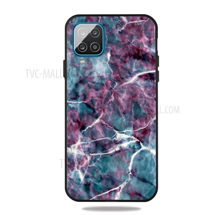 Back Matte Pattern Printing Soft TPU Shell for Samsung Galaxy A12 - Marble Pattern-1