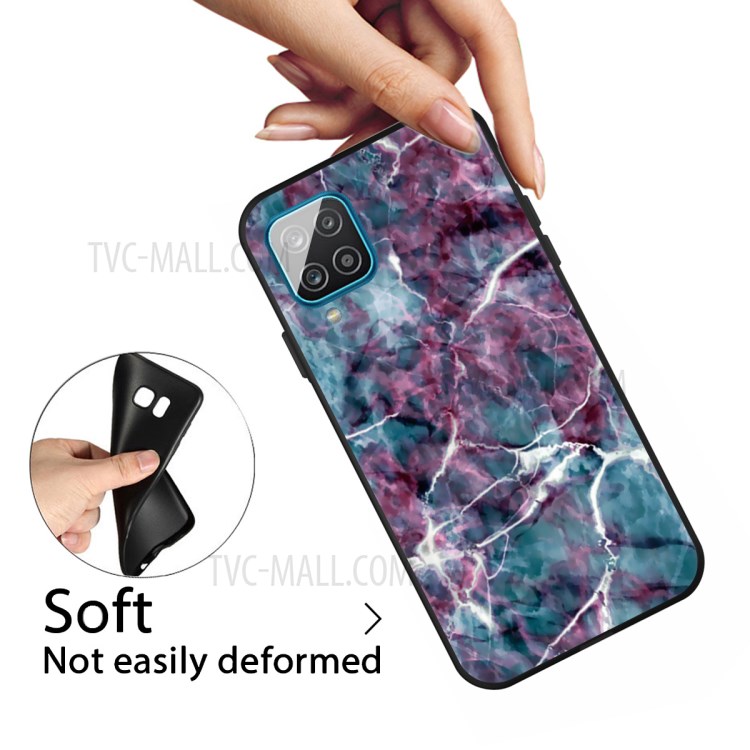 Back Matte Pattern Printing Soft TPU Shell for Samsung Galaxy A12 - Marble Pattern-3