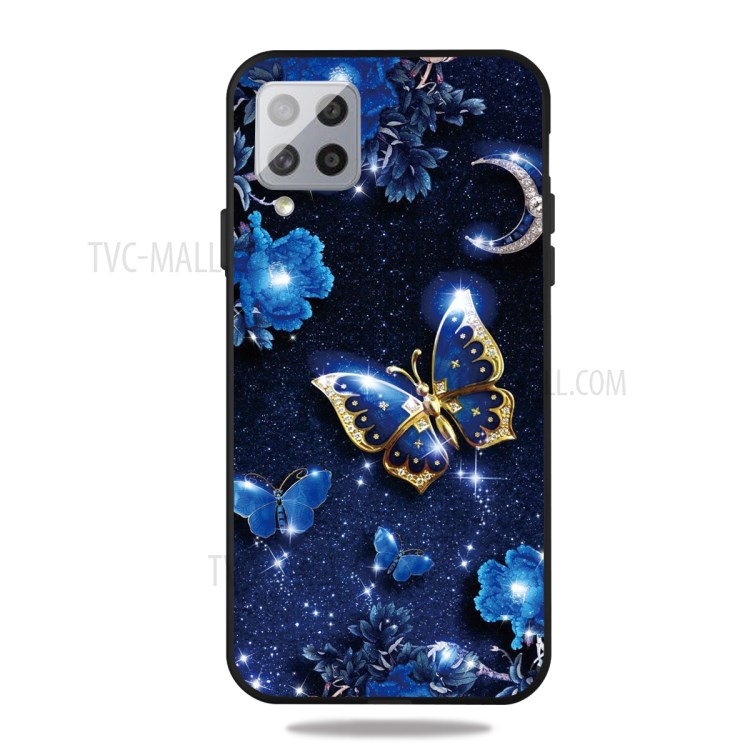 Back Matte Pattern Printing TPU Cover Shell for Samsung Galaxy A42 5G - Butterflies-1