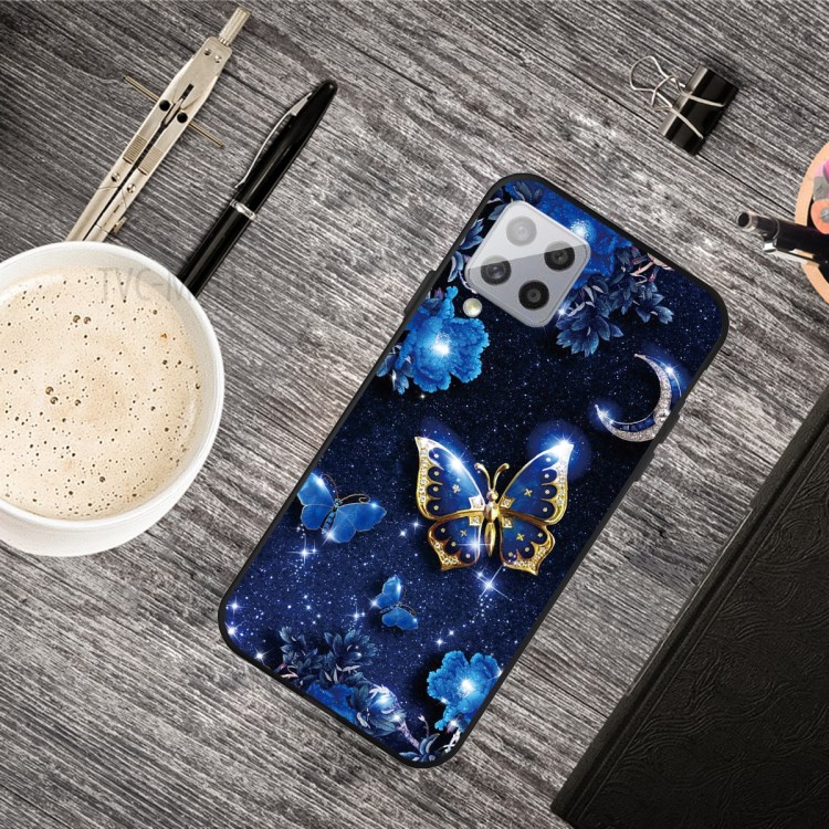 Back Matte Pattern Printing TPU Cover Shell for Samsung Galaxy A42 5G - Butterflies-2