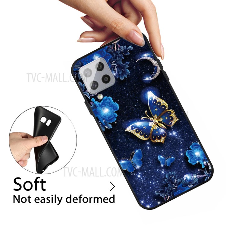 Back Matte Pattern Printing TPU Cover Shell for Samsung Galaxy A42 5G - Butterflies-3