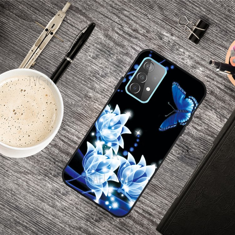 TPU Back Matte Pattern Printing Phone Shell for Samsung Galaxy A52 5G - Luminous Flower-2