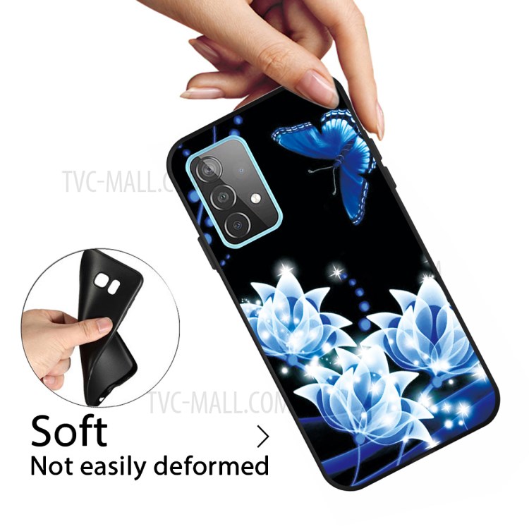 TPU Back Matte Pattern Printing Phone Shell for Samsung Galaxy A52 5G - Luminous Flower-3