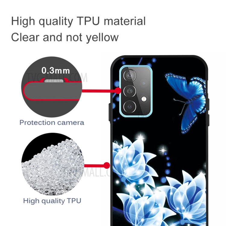 TPU Back Matte Pattern Printing Phone Shell for Samsung Galaxy A52 5G - Luminous Flower-4