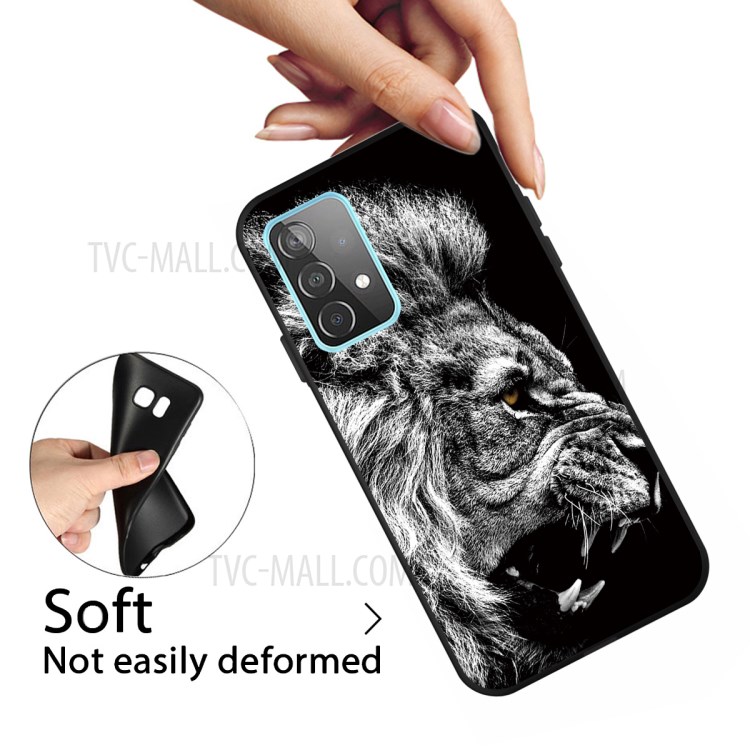 Back Matte Pattern Printing TPU Protective Phone Shell for Samsung Galaxy A72 5G - Lion-3