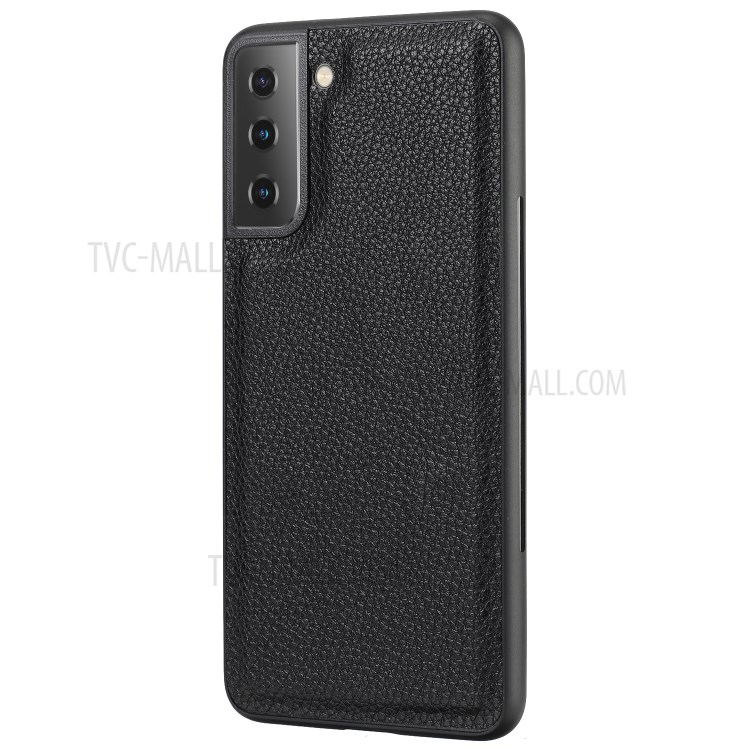 Litchi Texture Detachable 2-in-1 Magnet Leather Wallet Phone Protection Shell for Samsung Galaxy S21 - Black-4