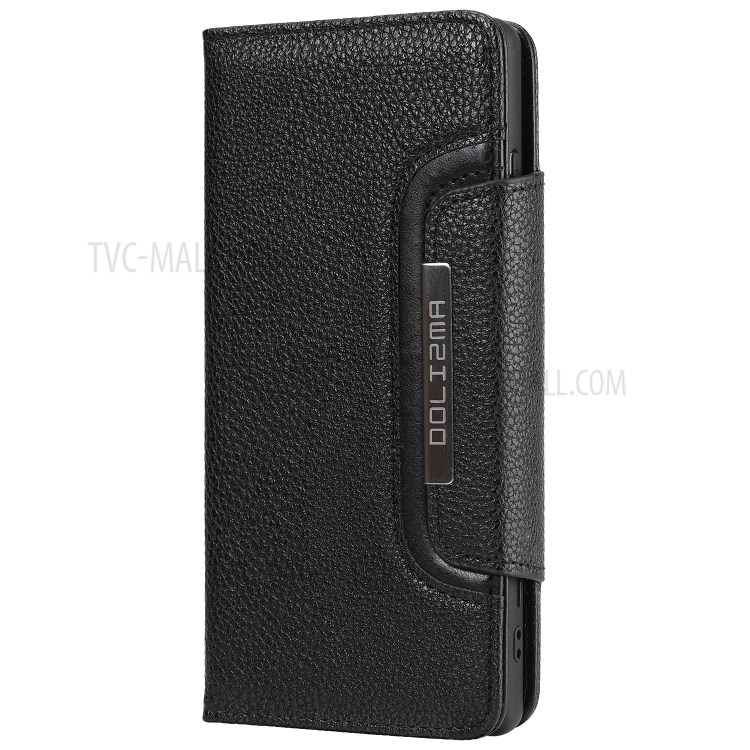 Litchi Texture Detachable 2-in-1 Magnet Leather Wallet Phone Protection Shell for Samsung Galaxy S21 Ultra - Black-1