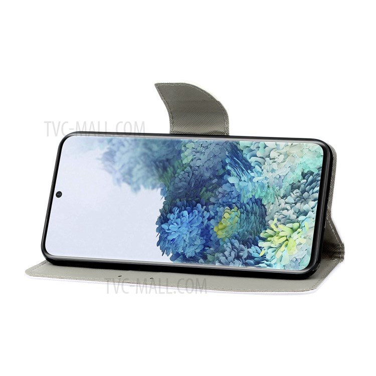 TPU + PU Leather Wallet Stand Magnet Clasp Phone Case for Samsung Galaxy S21+ - Don't Touch My Phone-5