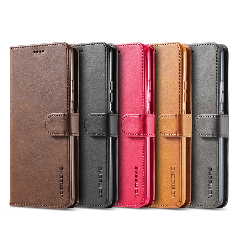 LC.IMEEKE for Samsung Galaxy A42 5G Leather Wallet Case - Black-18