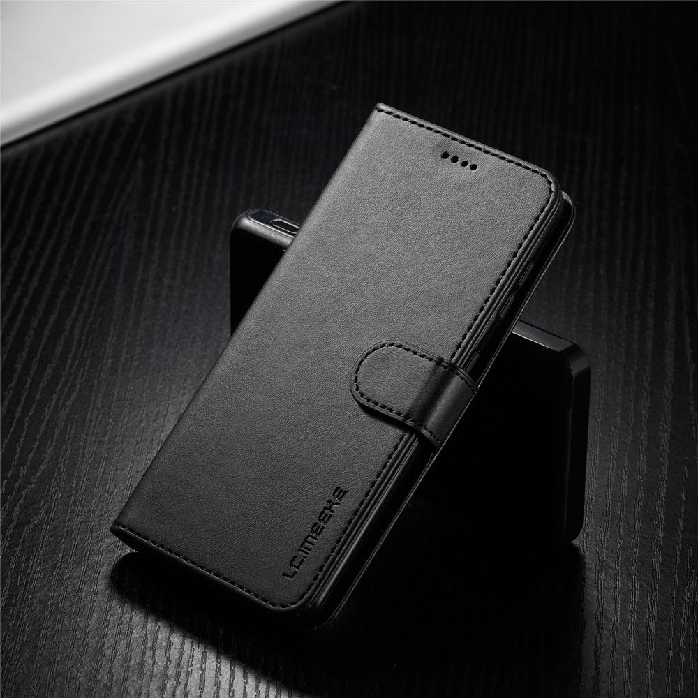 LC.IMEEKE for Samsung Galaxy S21+ 5G Foldable Stand Cover Leather Wallet All Round Full Protection Case - Black-17