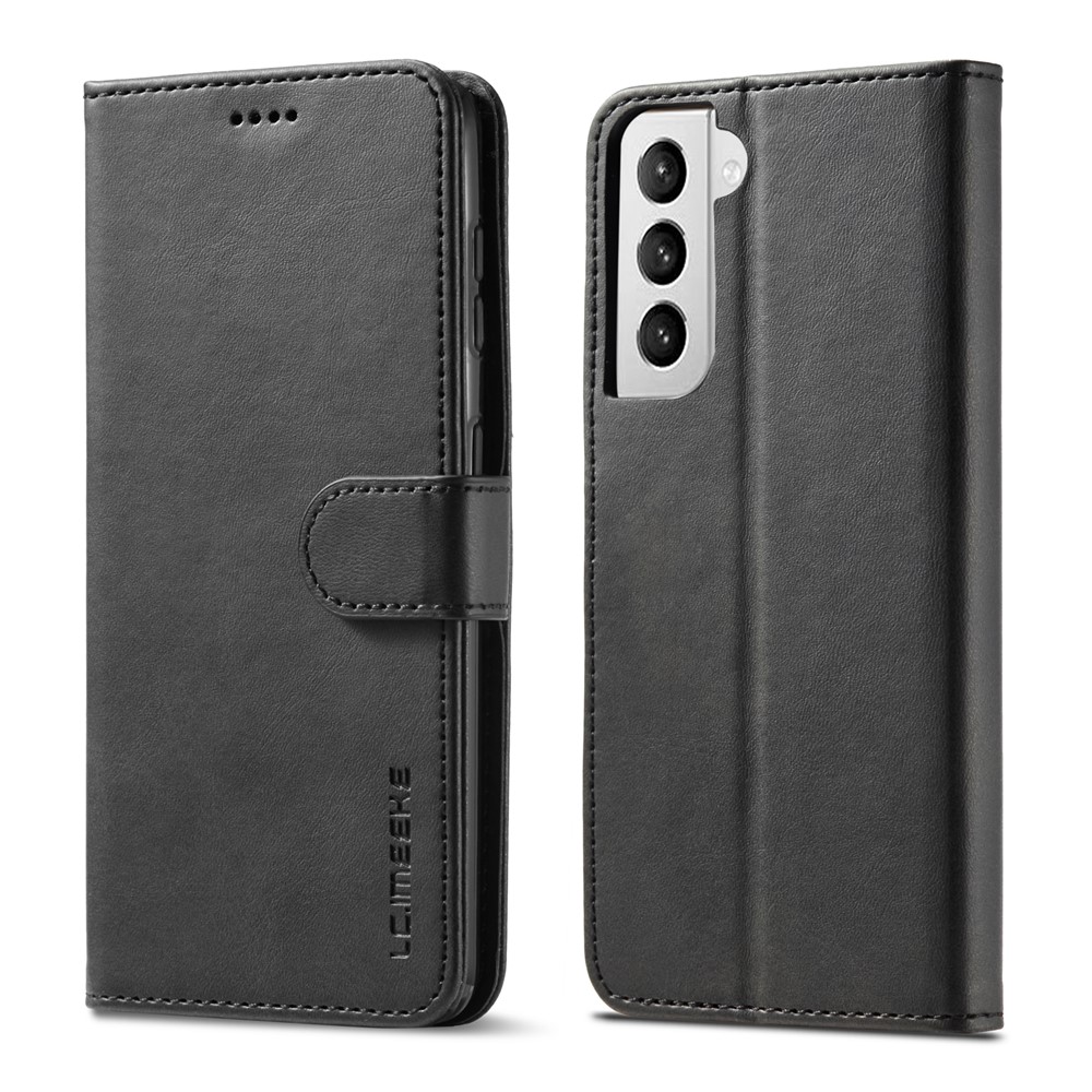 LC.IMEEKE for Samsung Galaxy S21+ Stand Cover Leather Wallet Case - Black-4