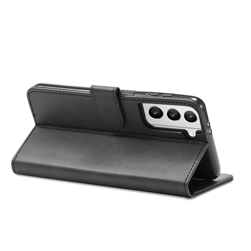 LC.IMEEKE for Samsung Galaxy S21+ Stand Cover Leather Wallet Case - Black-8