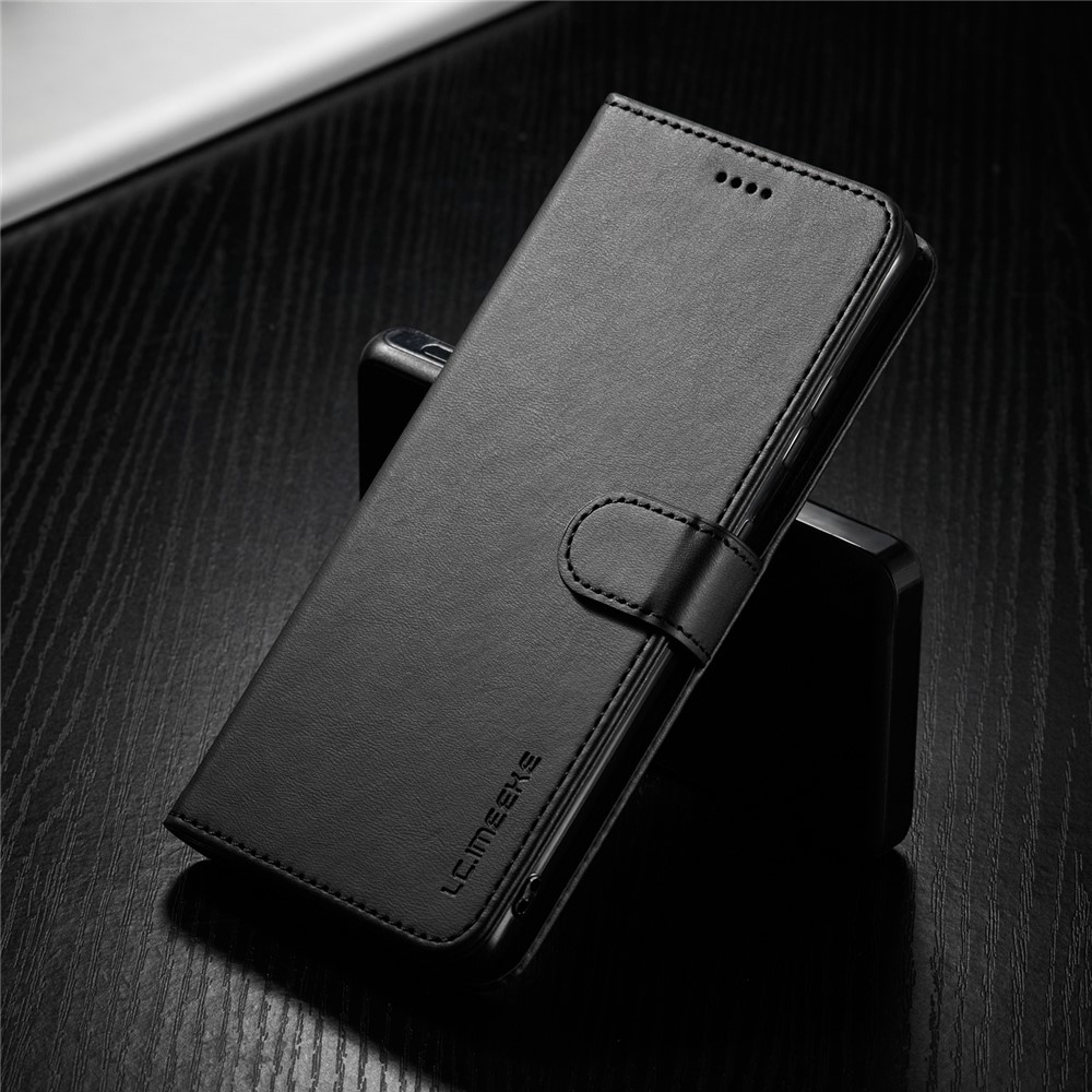 LC.IMEEKE for Samsung Galaxy S21 Ultra Stand Protective Leather Wallet Case - Black-17