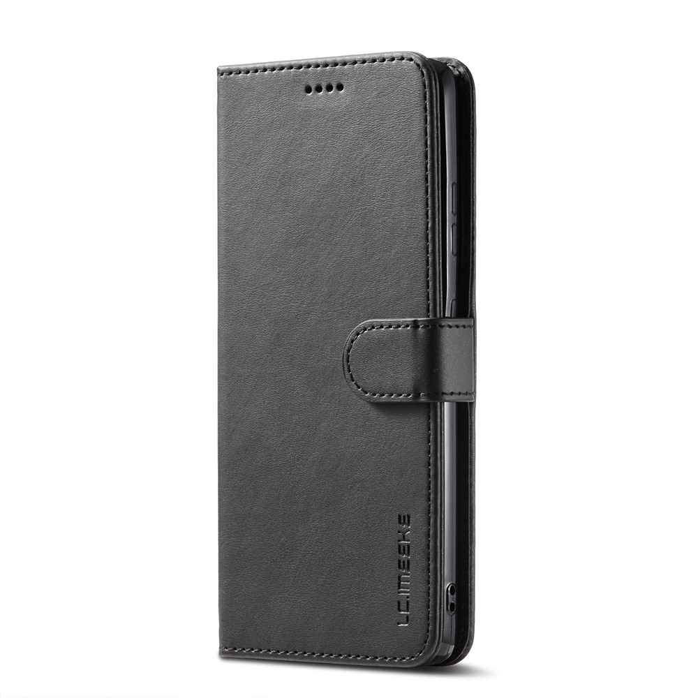 LC.IMEEKE for Samsung Galaxy S21 Ultra Stand Protective Leather Wallet Case - Black-2