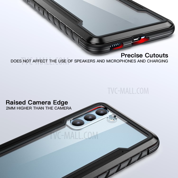 Drop-proof Anti-slip PC + TPU + Metal Hybrid Cover Phone Protective Shell for Samsung Galaxy S21+ - Black-6