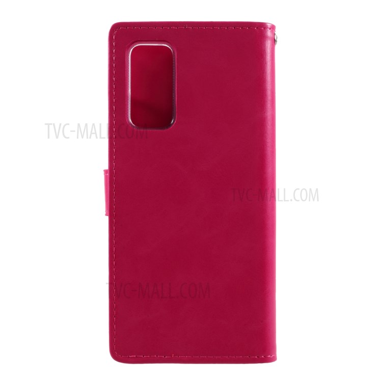 Mercury Goospery Blue Moon Cuero De La Billetera De Cuero Con Cierre Magnético Para Samsung Galaxy S20 Fe / S20 Fan Edition / S20 Fe 5G / S20 Edición De Ventilador 5G / S20 Lite - Rosa-3