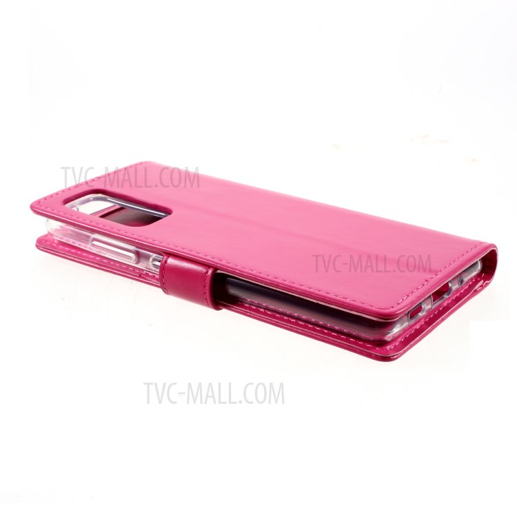 Mercury Goospery Blue Moon Cuero De La Billetera De Cuero Con Cierre Magnético Para Samsung Galaxy S20 Fe / S20 Fan Edition / S20 Fe 5G / S20 Edición De Ventilador 5G / S20 Lite - Rosa-6