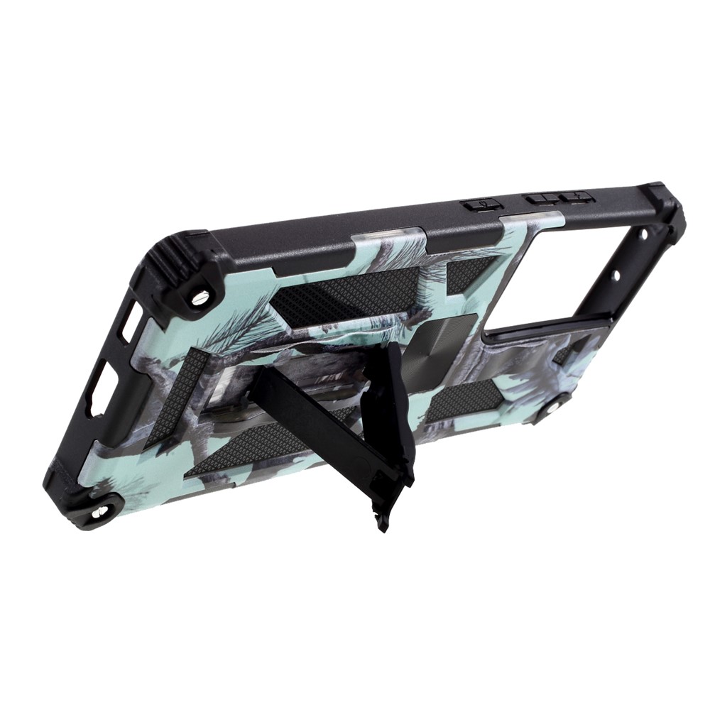 Detachable 2 in 1 Magnet Sheet Camouflage Design Protective Shell for Samsung Galaxy S21 Ultra - Sky Blue-7