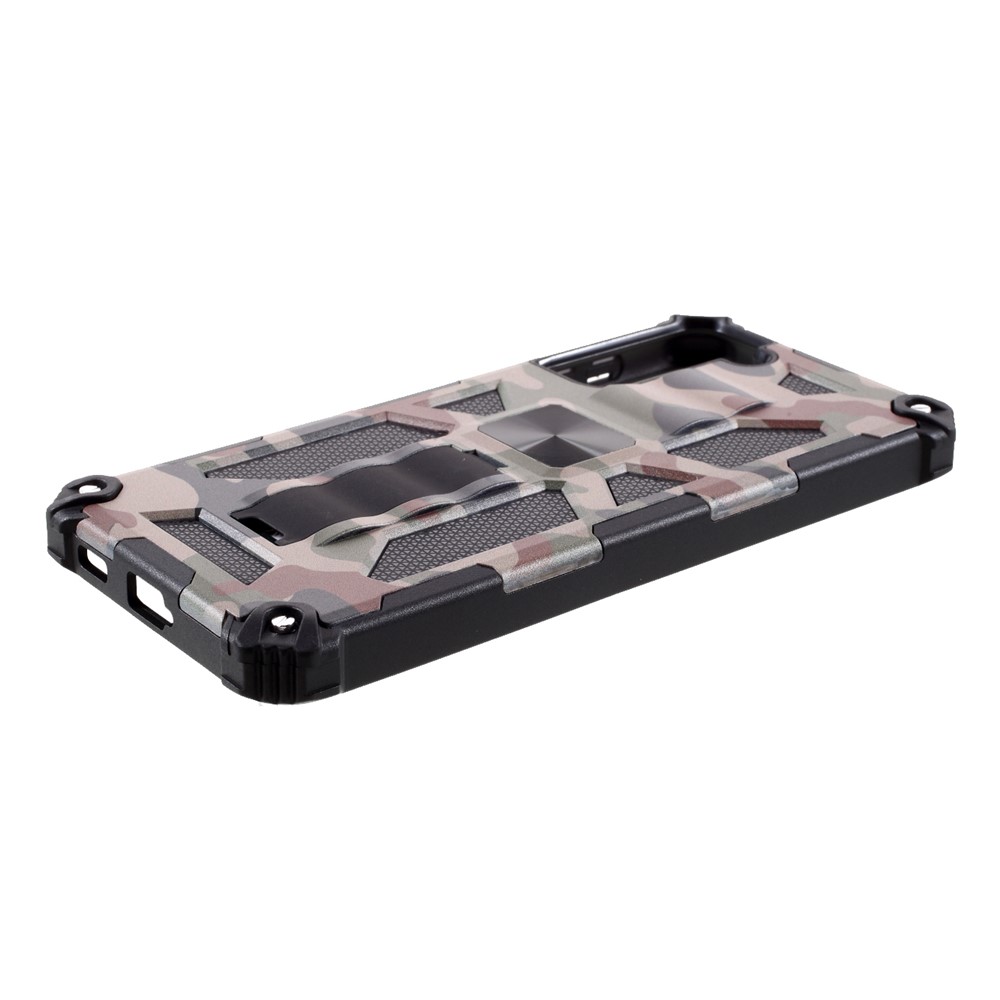 Camouflage Design TPU + PC Phone Shock Absorption Protective Shell for Samsung Galaxy S21 Plus 5G - Army Green-4