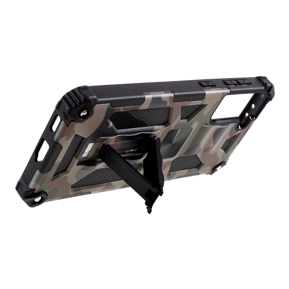 Camouflage Design TPU + PC Phone Shock Absorption Protective Shell for Samsung Galaxy S21 Plus 5G - Army Green-7