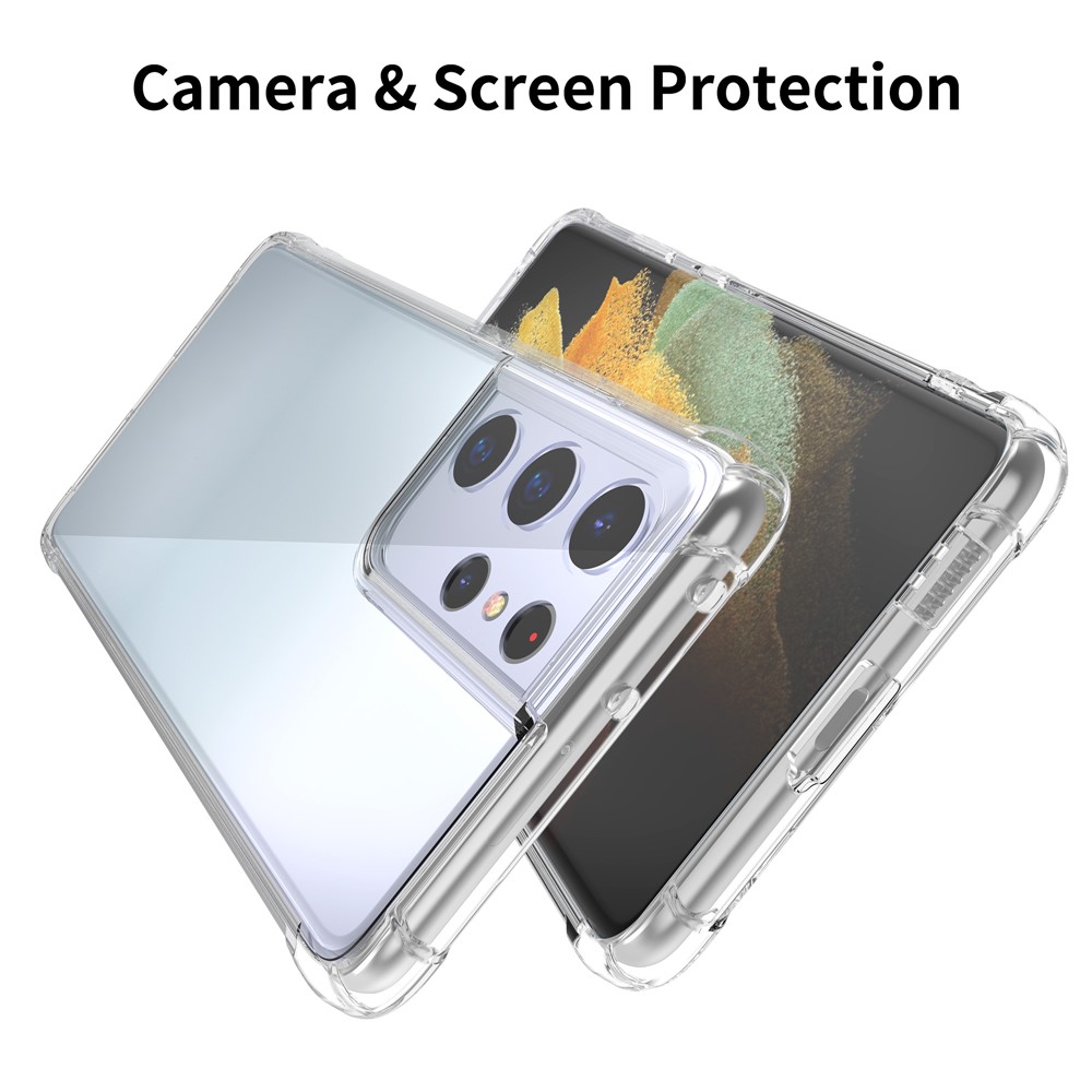 LEEU DESIGN Air Cushion Shockproof TPU Phone Shell with Voice Conversion Jack for Samsung Galaxy S21 Ultra-3