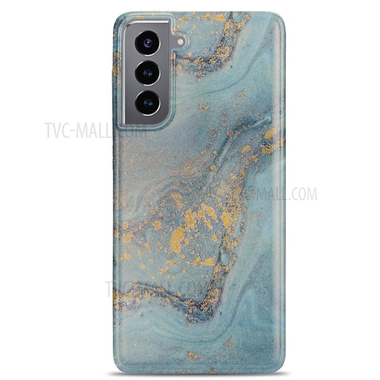 Marble Pattern Printing TPU Phone Protective Cover Shell for Samsung Galaxy S21 5G - Grey-2