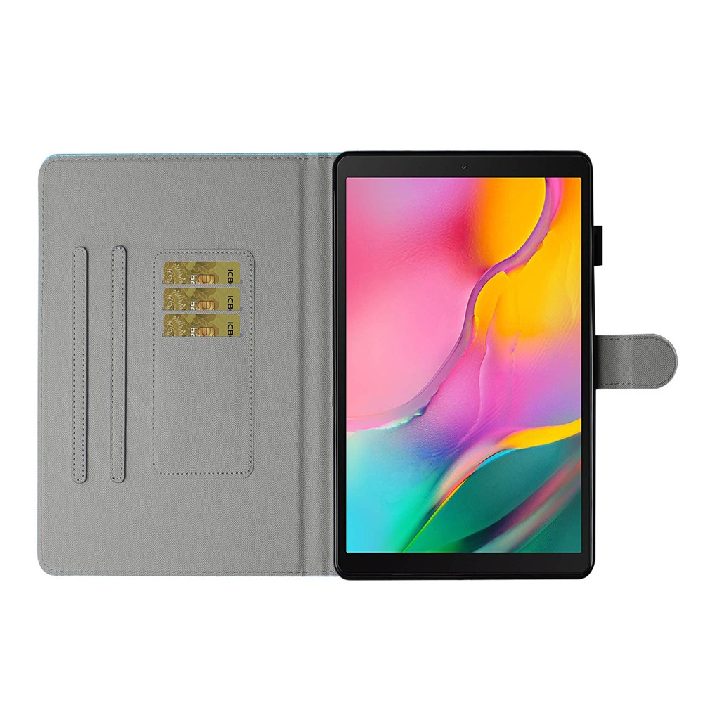 Pattern Printing Card Holder Stand TPU + PU Leather Tablet Case for Samsung Galaxy Tab A7 10.4 (2020) T500 - Elk-8