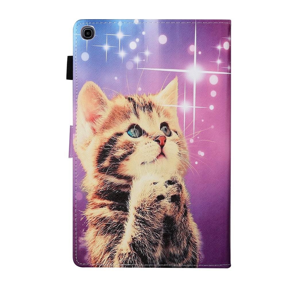 Pattern Printing Card Holder Stand TPU + PU Leather Tablet Case for Samsung Galaxy Tab A7 10.4 (2020) T500 - Cat-3