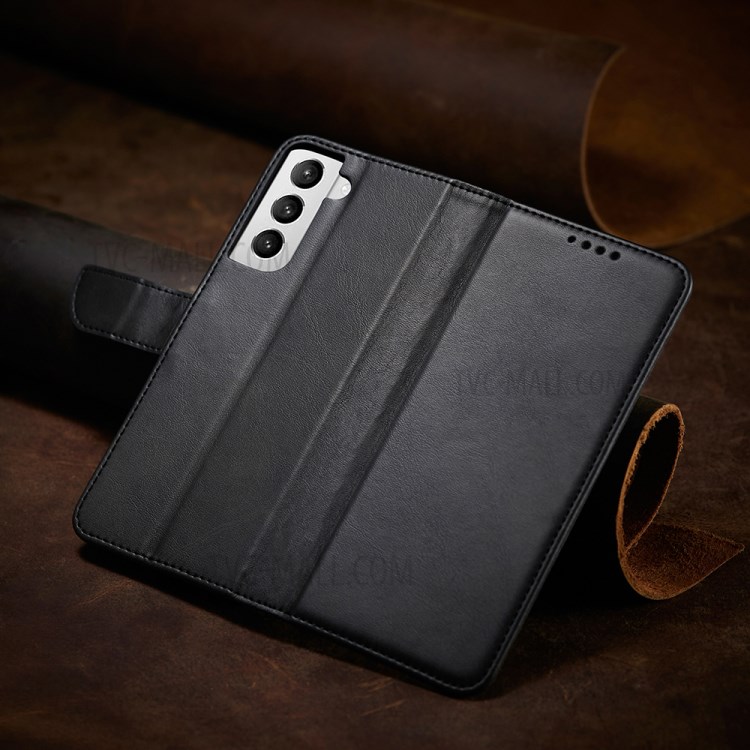 Classic Style Auto-absorbed Leather Phone Protective Cover Case with Clasp for Samsung Galaxy S21+ 5G - Black-12