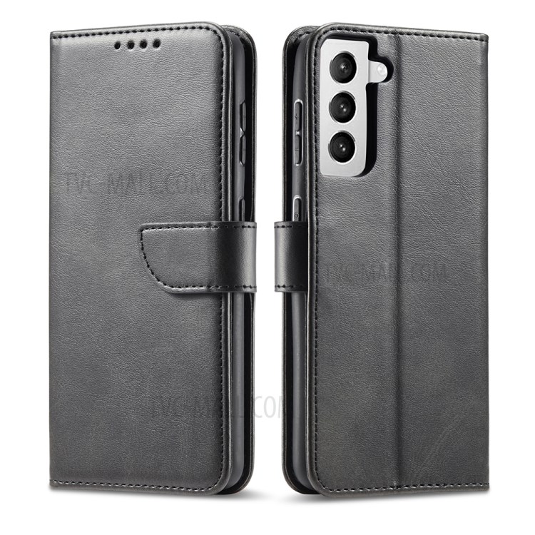 Classic Style Auto-absorbed Leather Phone Protective Cover Case with Clasp for Samsung Galaxy S21+ 5G - Black-13