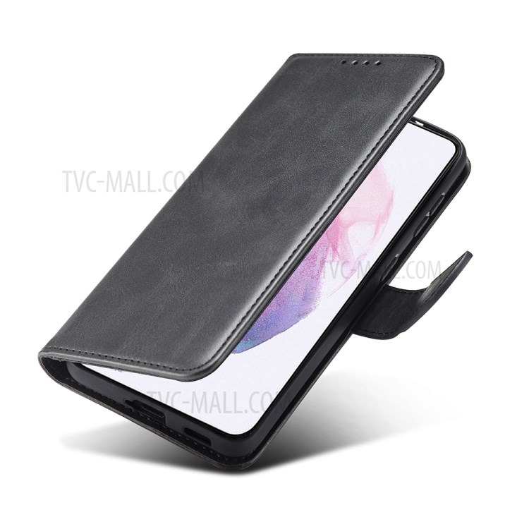 Classic Style Auto-absorbed Leather Phone Protective Cover Case with Clasp for Samsung Galaxy S21+ 5G - Black-3
