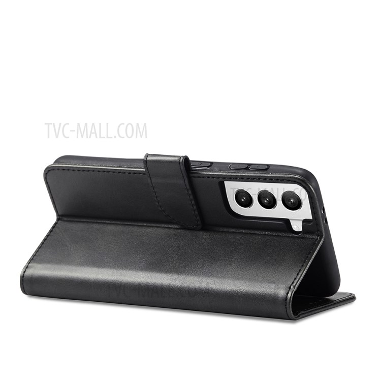 Classic Style Auto-absorbed Leather Phone Protective Cover Case with Clasp for Samsung Galaxy S21+ 5G - Black-5