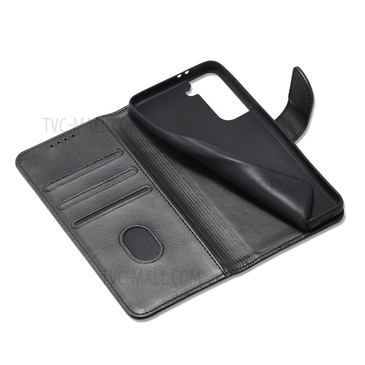 Classic Style Auto-absorbed Leather Phone Protective Cover Case with Clasp for Samsung Galaxy S21+ 5G - Black-6
