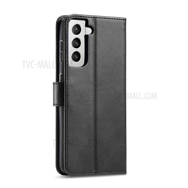 Classic Style Auto-absorbed Leather Phone Protective Cover Case with Clasp for Samsung Galaxy S21+ 5G - Black-8